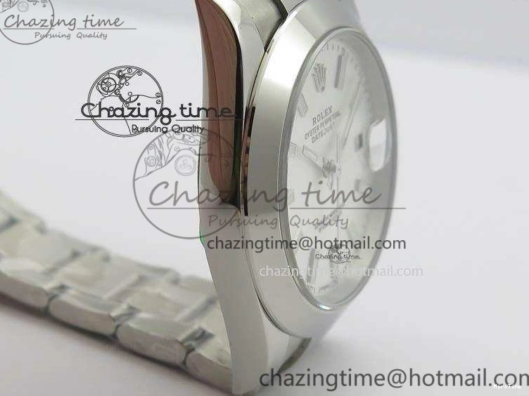 MiroTime 1218 HighQuality DateJust 41mm 126300 SS Noob 1:1 Best Edition Silver Dial Stick Markers On SS Bracelet A 3597